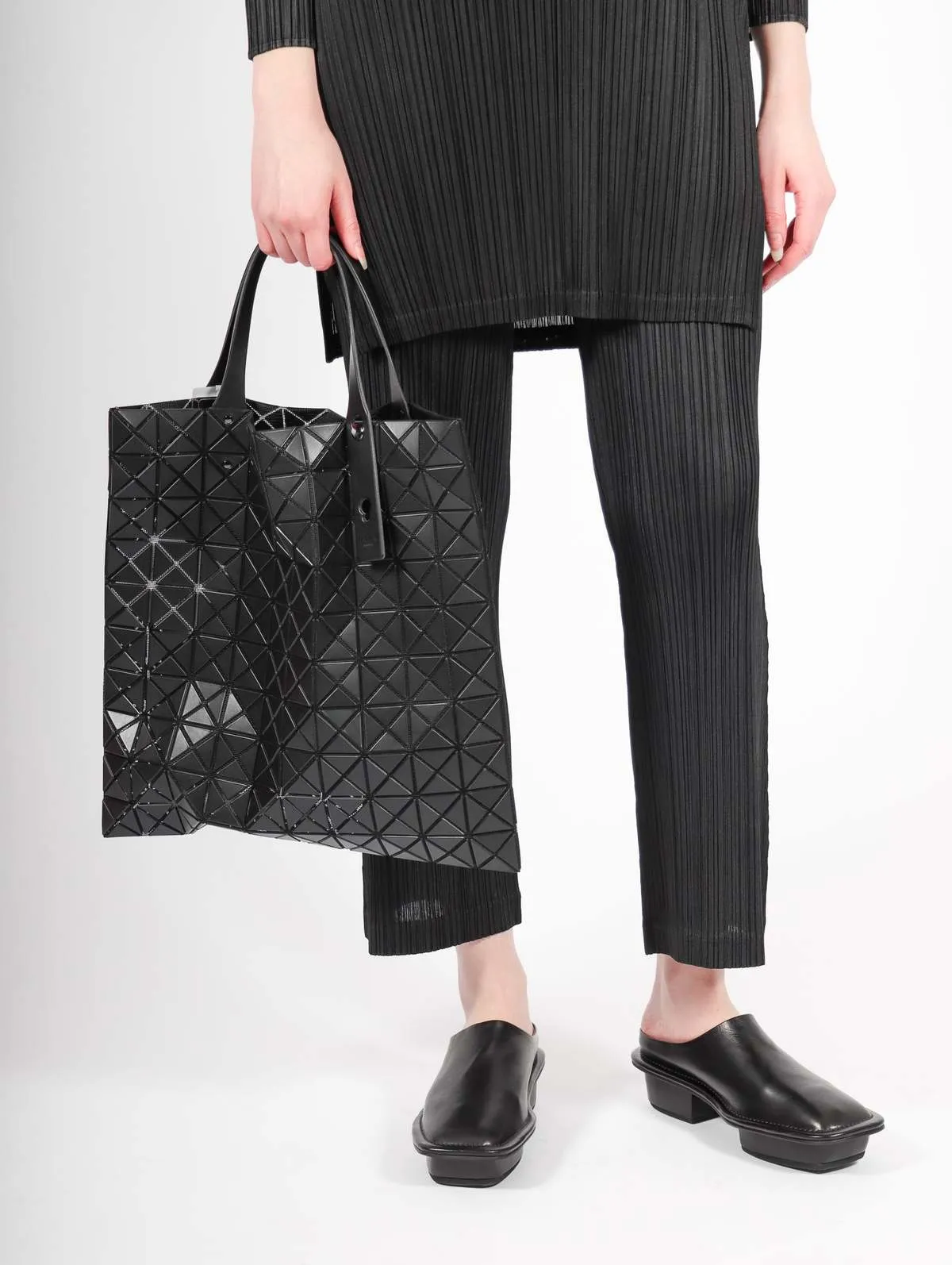 Prism Matte Tote Bag in Black by Bao Bao Issey Miyake