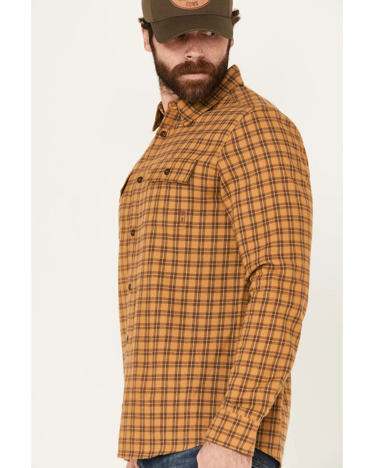 Product Name:  Brothers and Sons Men's Borden Everyday Plaid Print Long Sleeve Button-Down Flannel Shirt