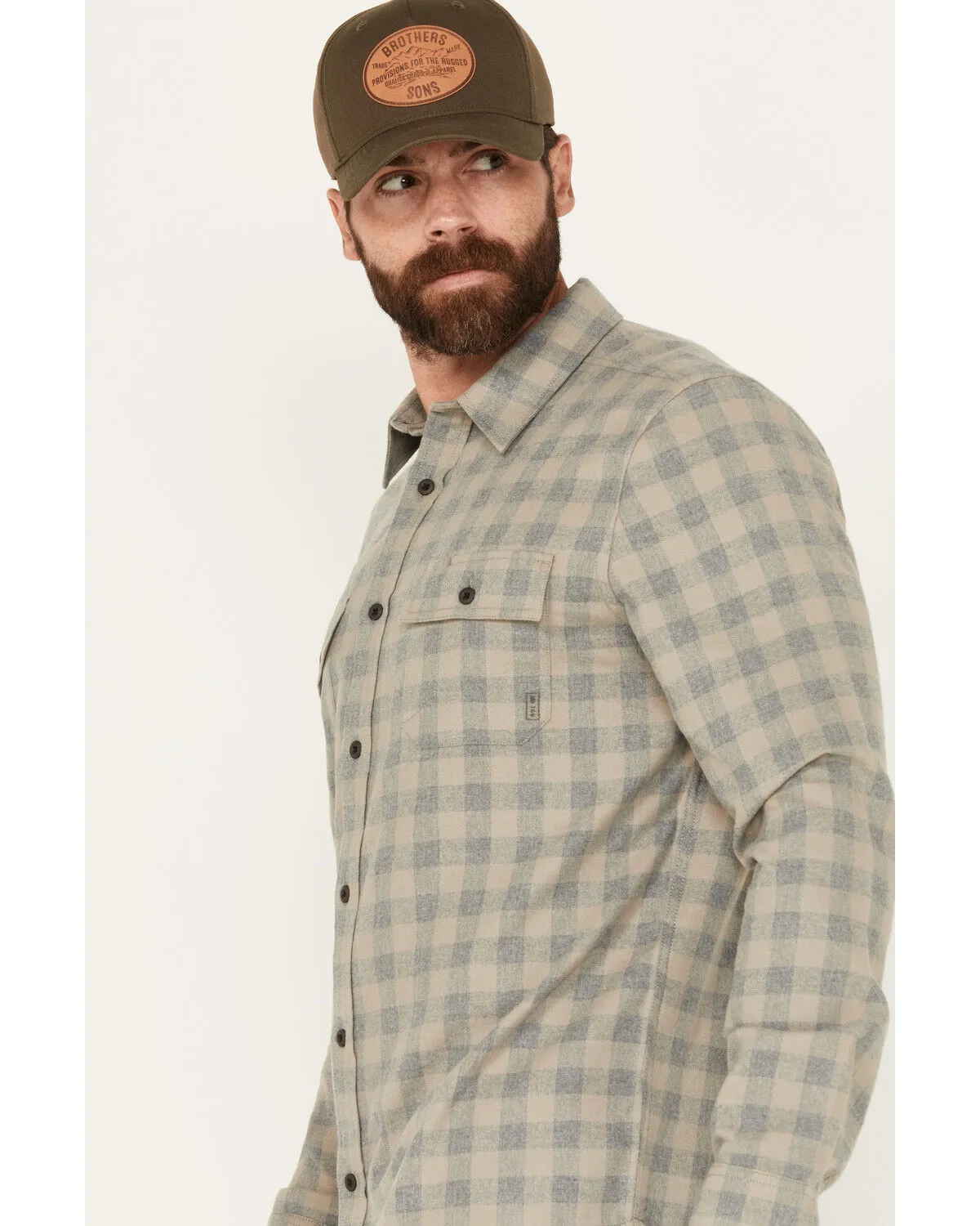 Product Name:  Brothers and Sons Men's Briscoe Everyday Plaid Print Long Sleeve Button Down Flannel Shirt