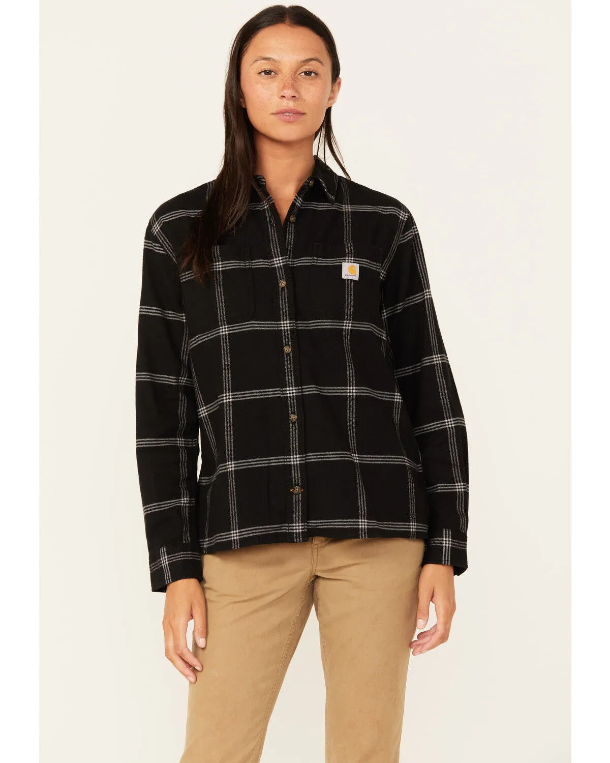 Product Name:  Carhartt Women's Rugged Flex Loose Fit Midweight Long Sleeve Flannel Shirt