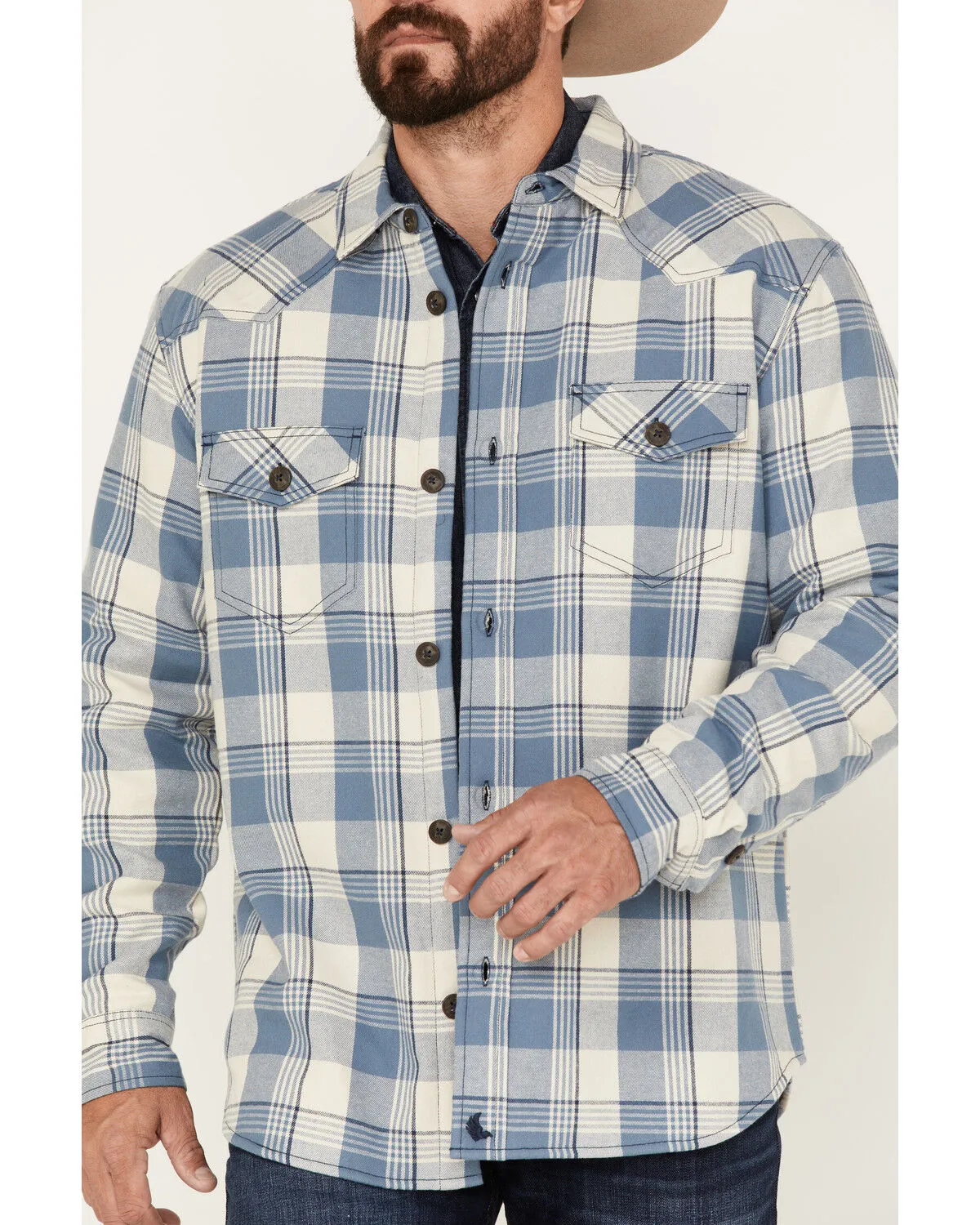 Product Name:  Cody James Men's Oregon Trail Plaid Button Down Bonded Western Flannel Shirt