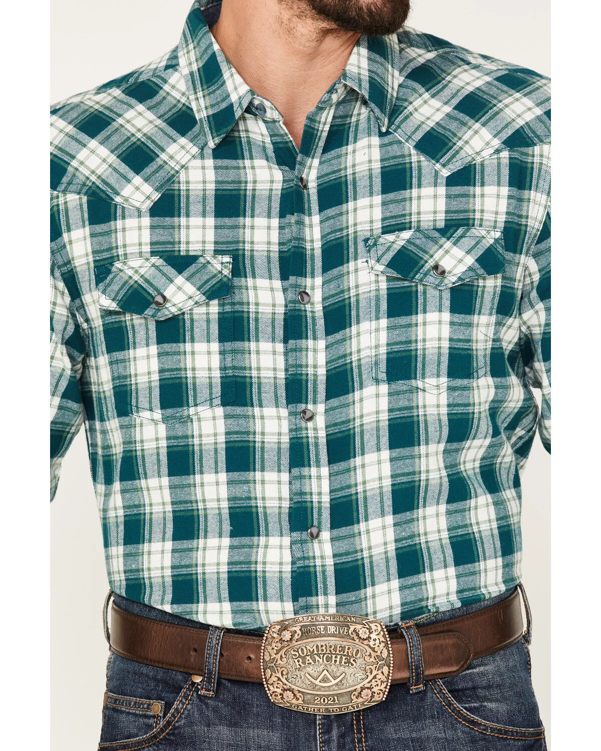 Product Name:  Cody James Men's Poway Plaid Print Snap Western Flannel Shirt