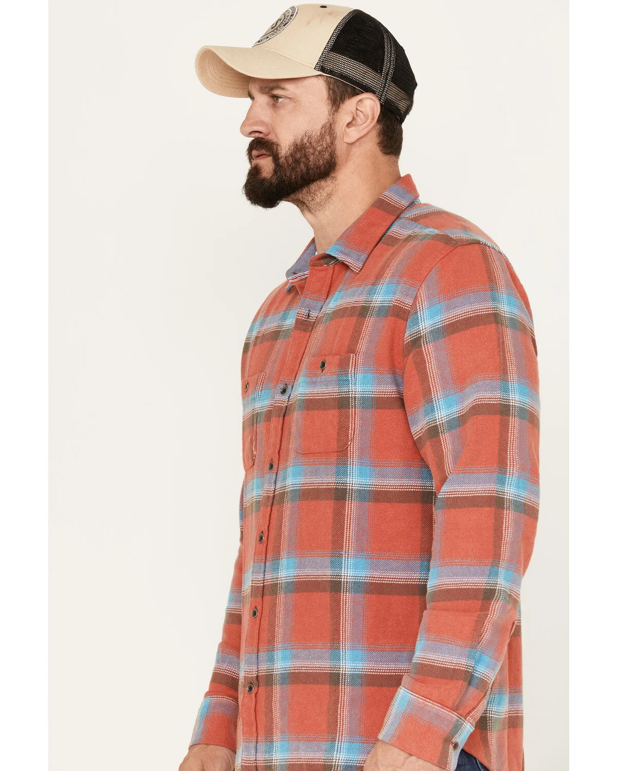 Product Name:  Flag & Anthem Men's Larkspur Long Sleeve Button Down Flannel Shirt