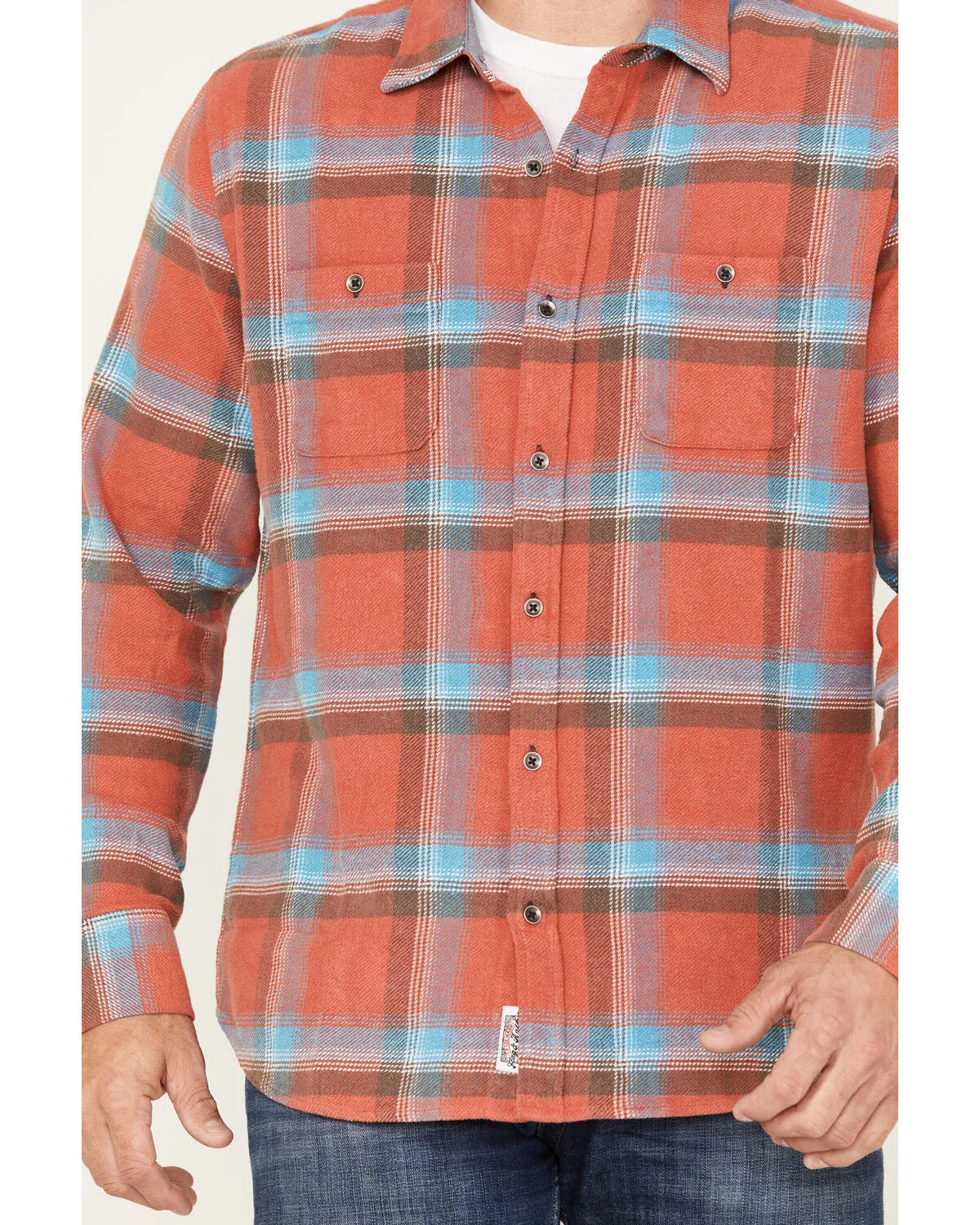 Product Name:  Flag & Anthem Men's Larkspur Long Sleeve Button Down Flannel Shirt