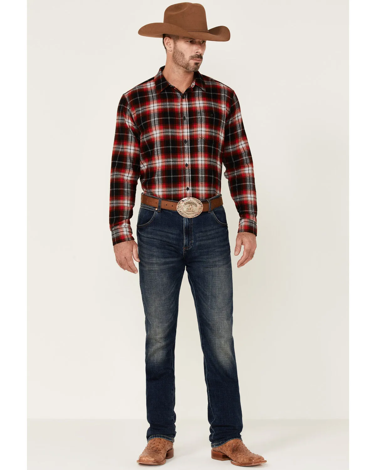 Product Name:  Gibson Men's Old School Plaid Long Sleeve Button Down Western Flannel Shirt