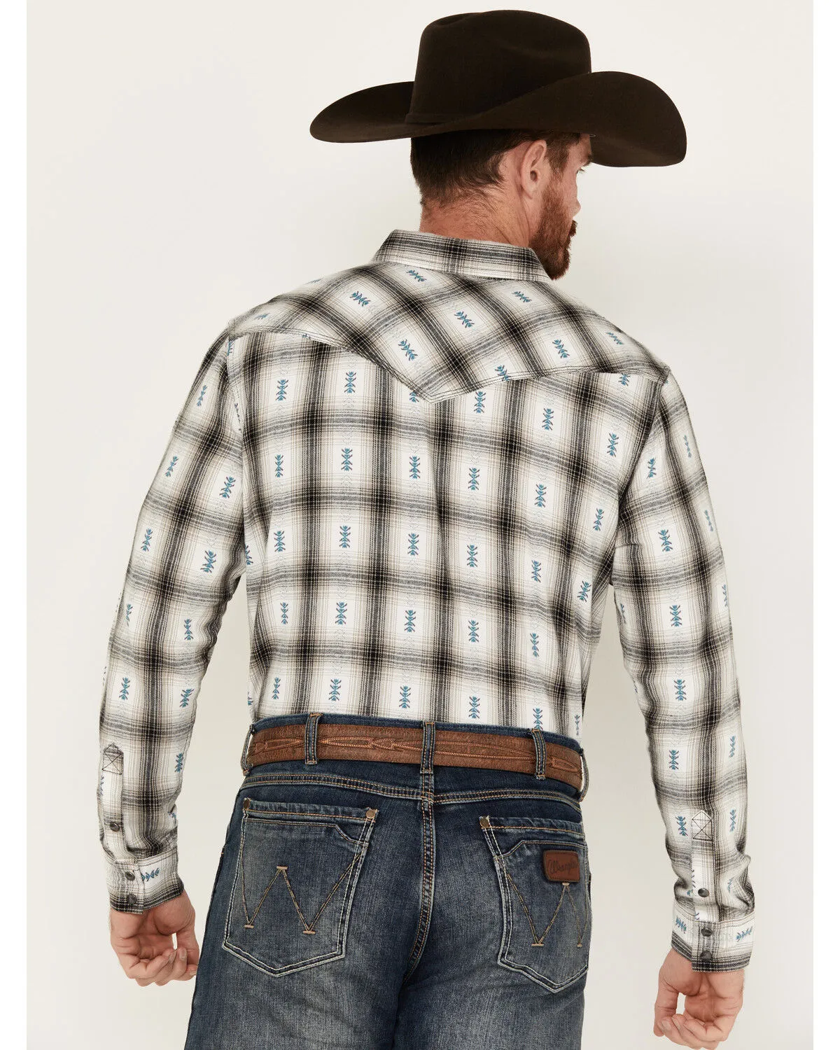 Product Name:  Moonshine Spirit Men's Southwestern Plaid Print Long Sleeve Snap Flannel Shirt