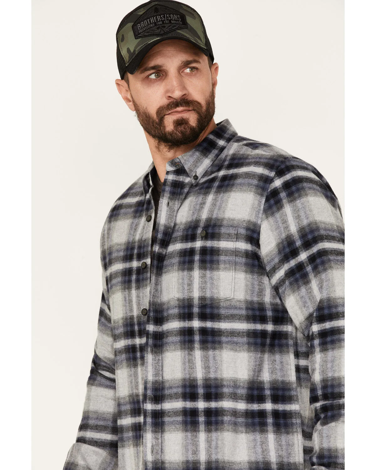 Product Name:  North River Men's Medium Plaid Print Long Sleeve Button-Down Flannel Shirt