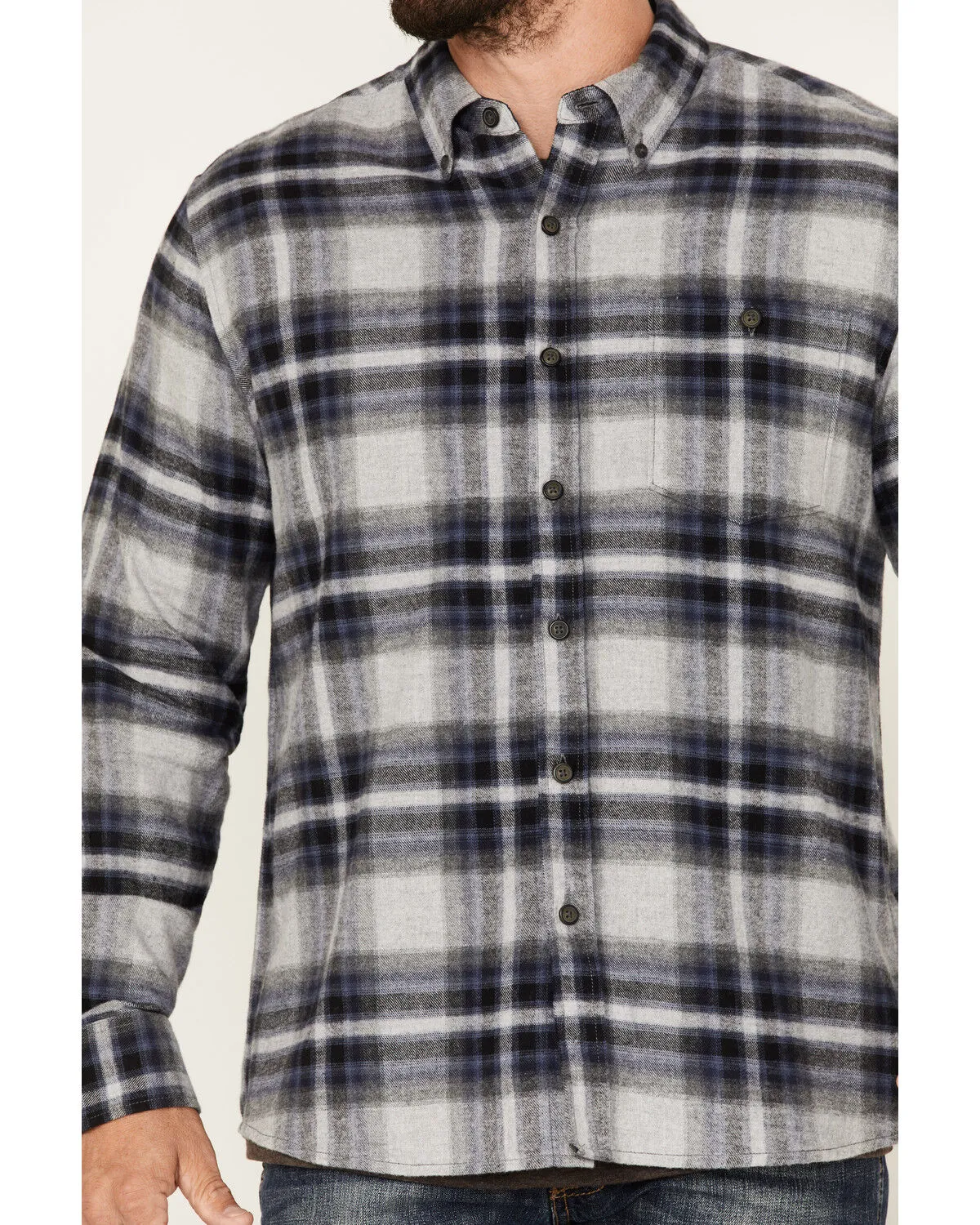 Product Name:  North River Men's Medium Plaid Print Long Sleeve Button-Down Flannel Shirt