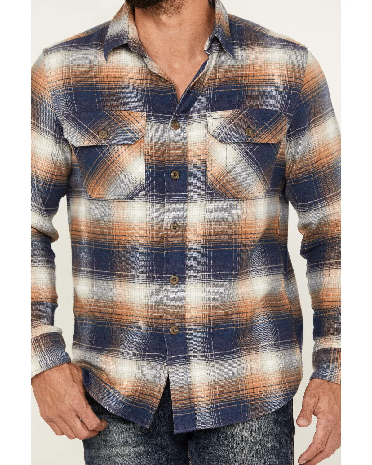 Product Name:  Pendleton Men's Burnside Plaid Print Long Sleeve Button-Down Flannel Shirt