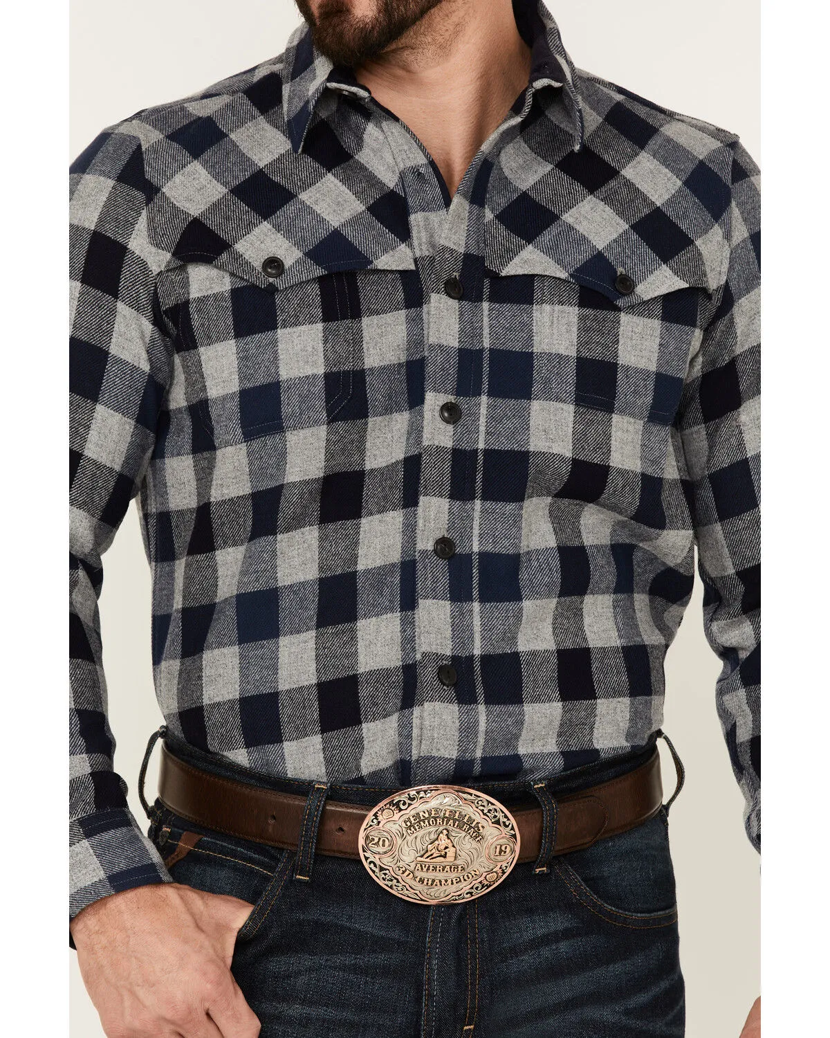 Product Name:  Pendleton Men's Check Plaid Button-Down Long Sleeve Western Flannel Shirt