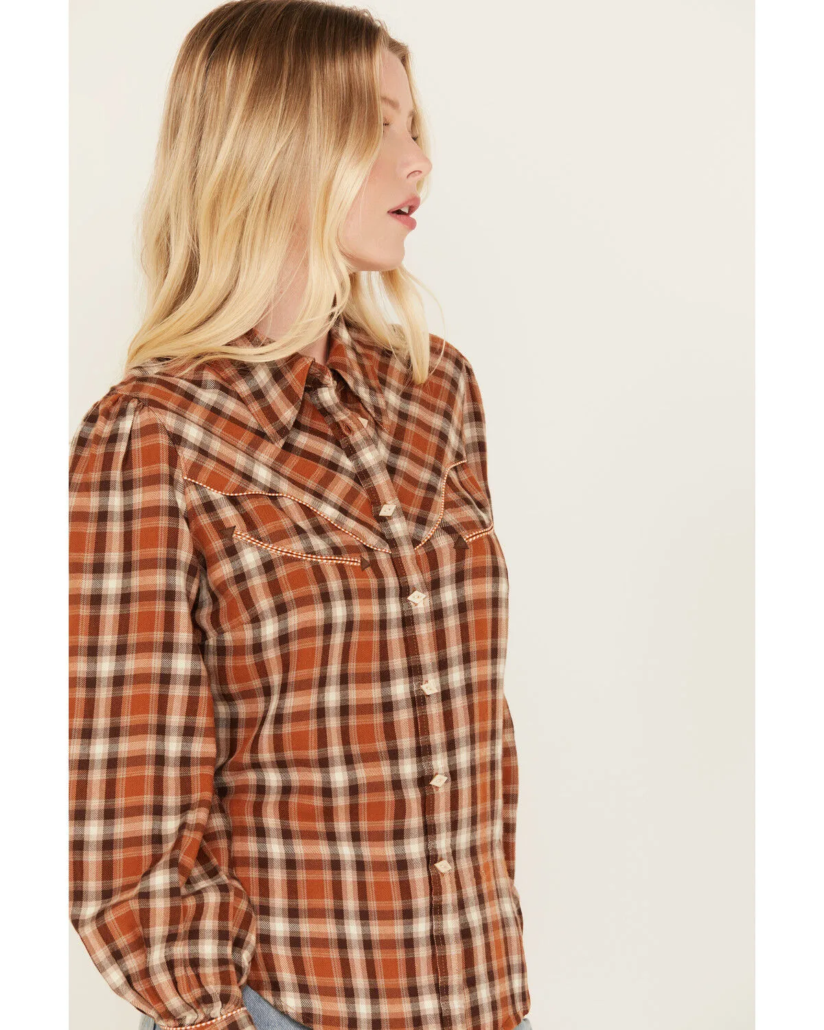 Product Name:  Shyanne Women's Plaid Print Long Sleeve Button-Down Flannel Shirt