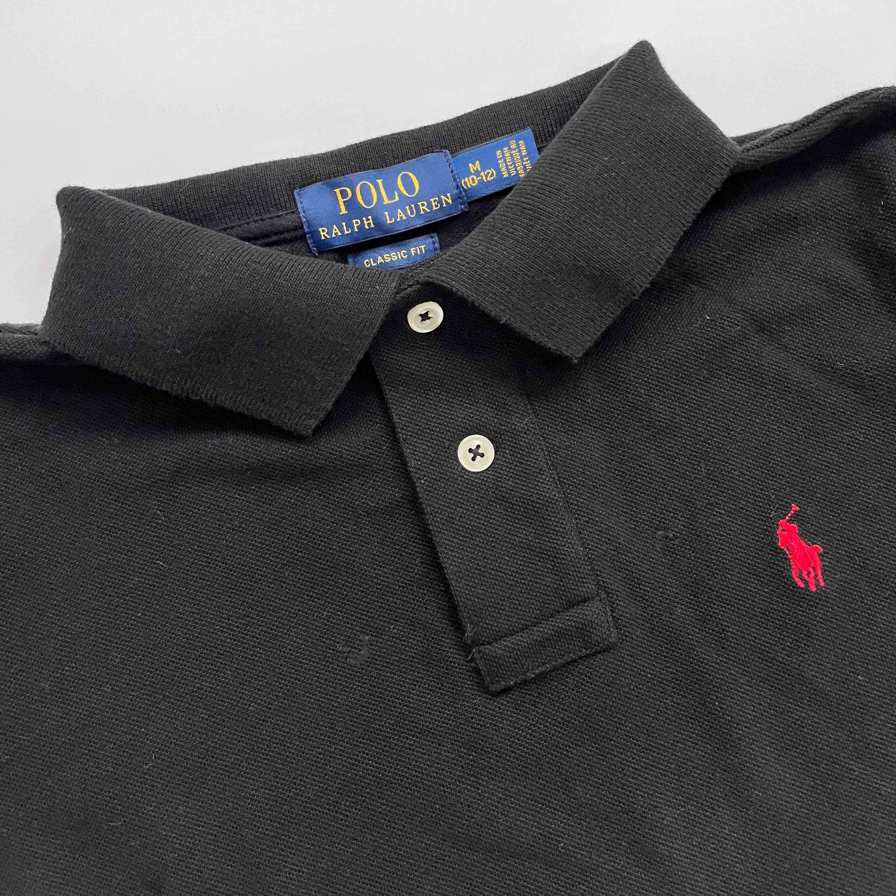 Ralph Lauren Black Polo Shirt: 10-12 Years