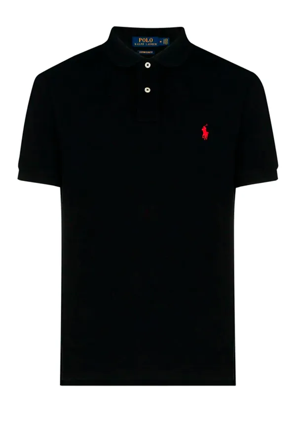 Ralph Lauren Custom Slim Fit Polo Black