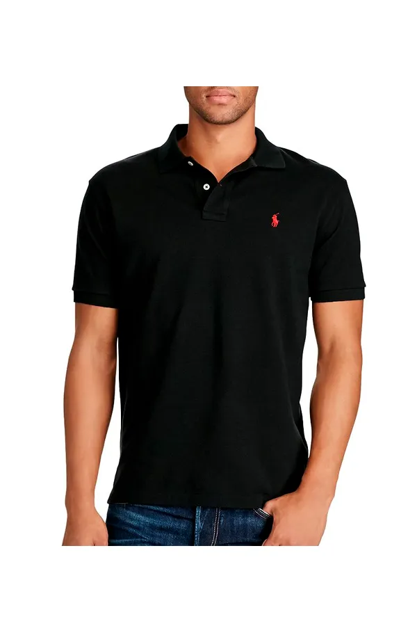 Ralph Lauren Custom Slim Fit Polo Black