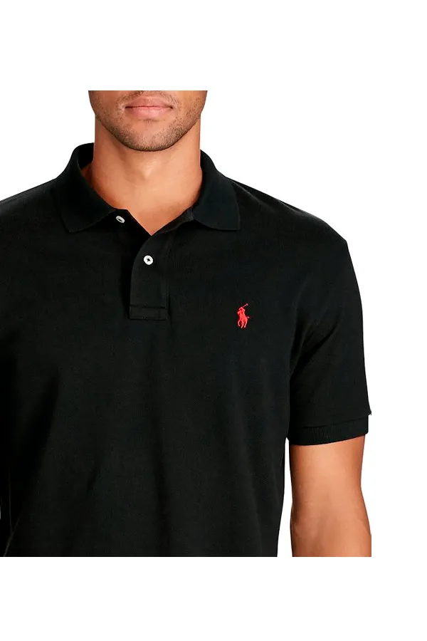 Ralph Lauren Custom Slim Fit Polo Black