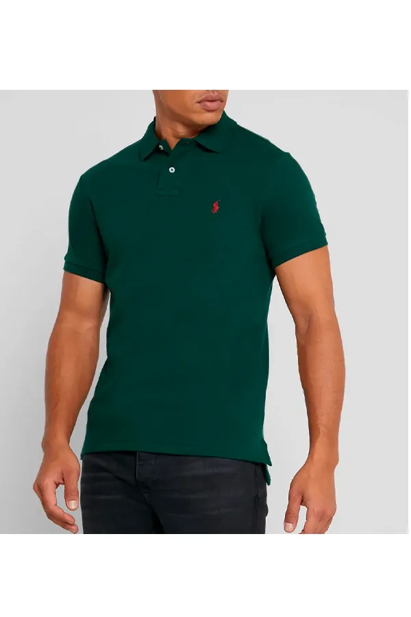 Ralph Lauren Custom Slim Fit Polo Dark Green