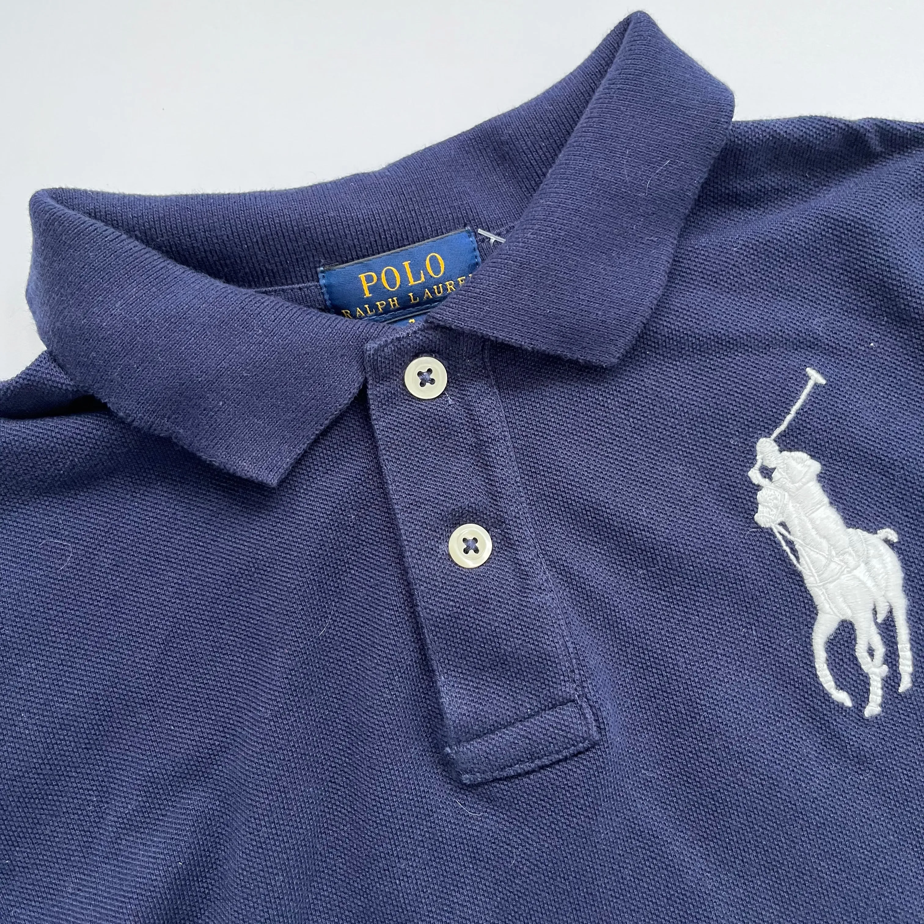 Ralph Lauren Navy Long Sleeve Polo Shirt: 7 Years