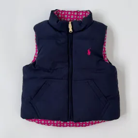 Ralph Lauren Navy Reversible Down Gilet: 7 Years