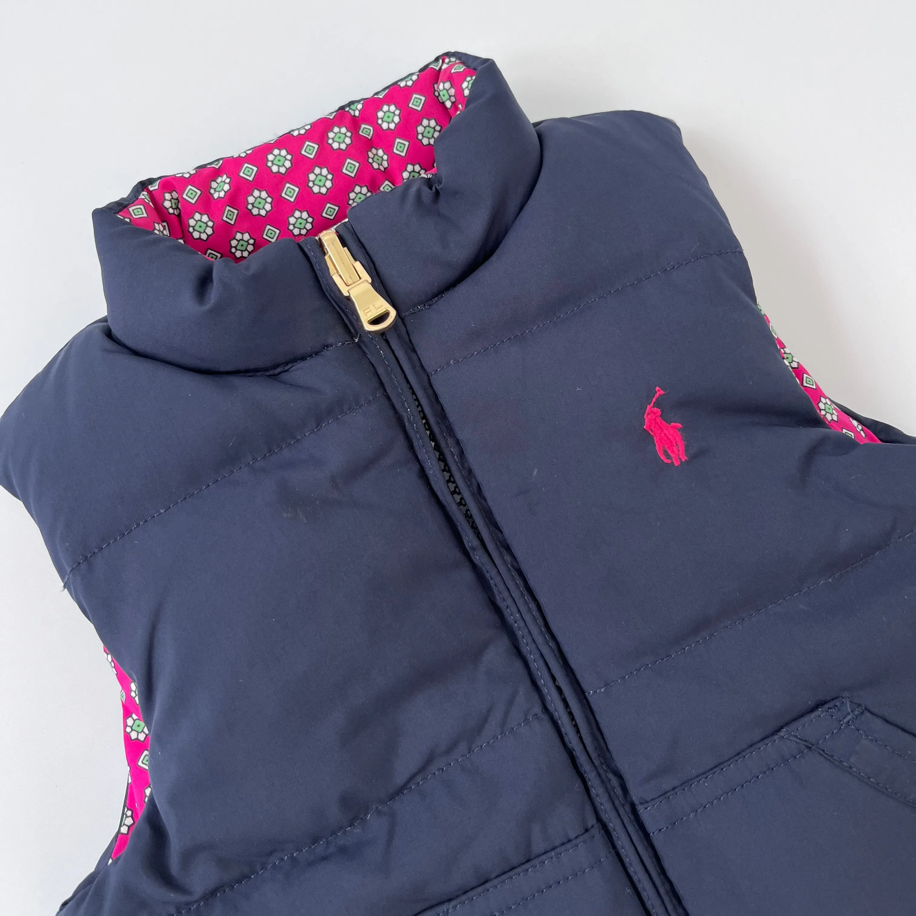 Ralph Lauren Navy Reversible Down Gilet: 7 Years