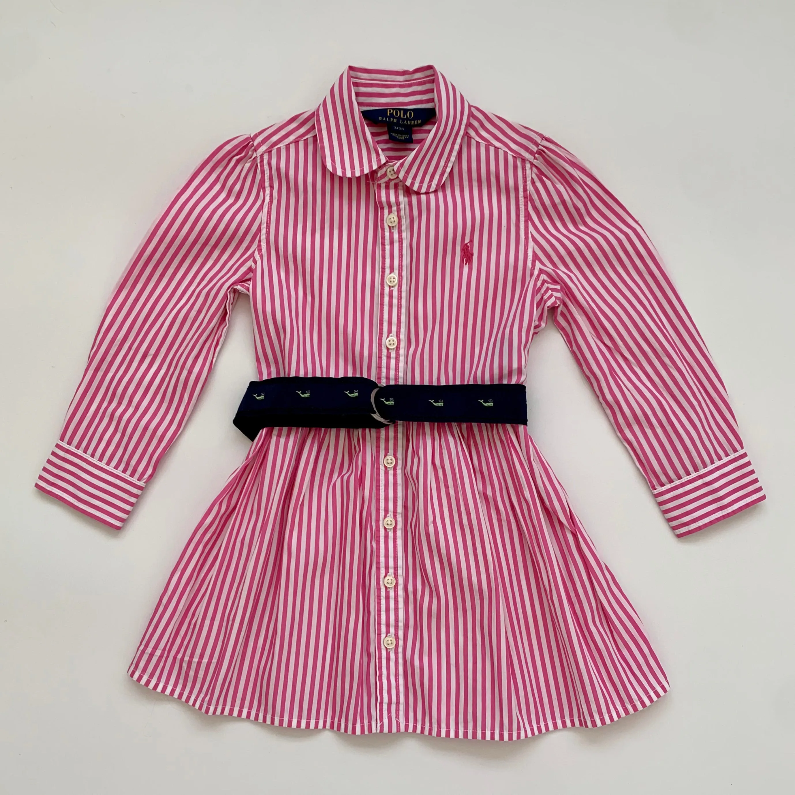 Ralph Lauren Pink And White Stripe Shirtdress: 3 Years