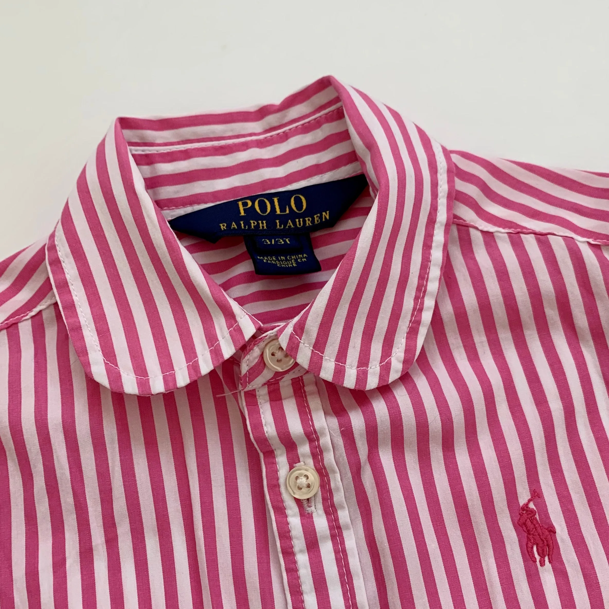 Ralph Lauren Pink And White Stripe Shirtdress: 3 Years