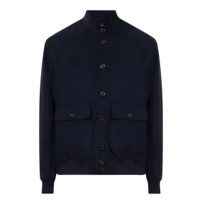 RALPH LAUREN PURPLE LABEL Terry Short Jacket - Navy