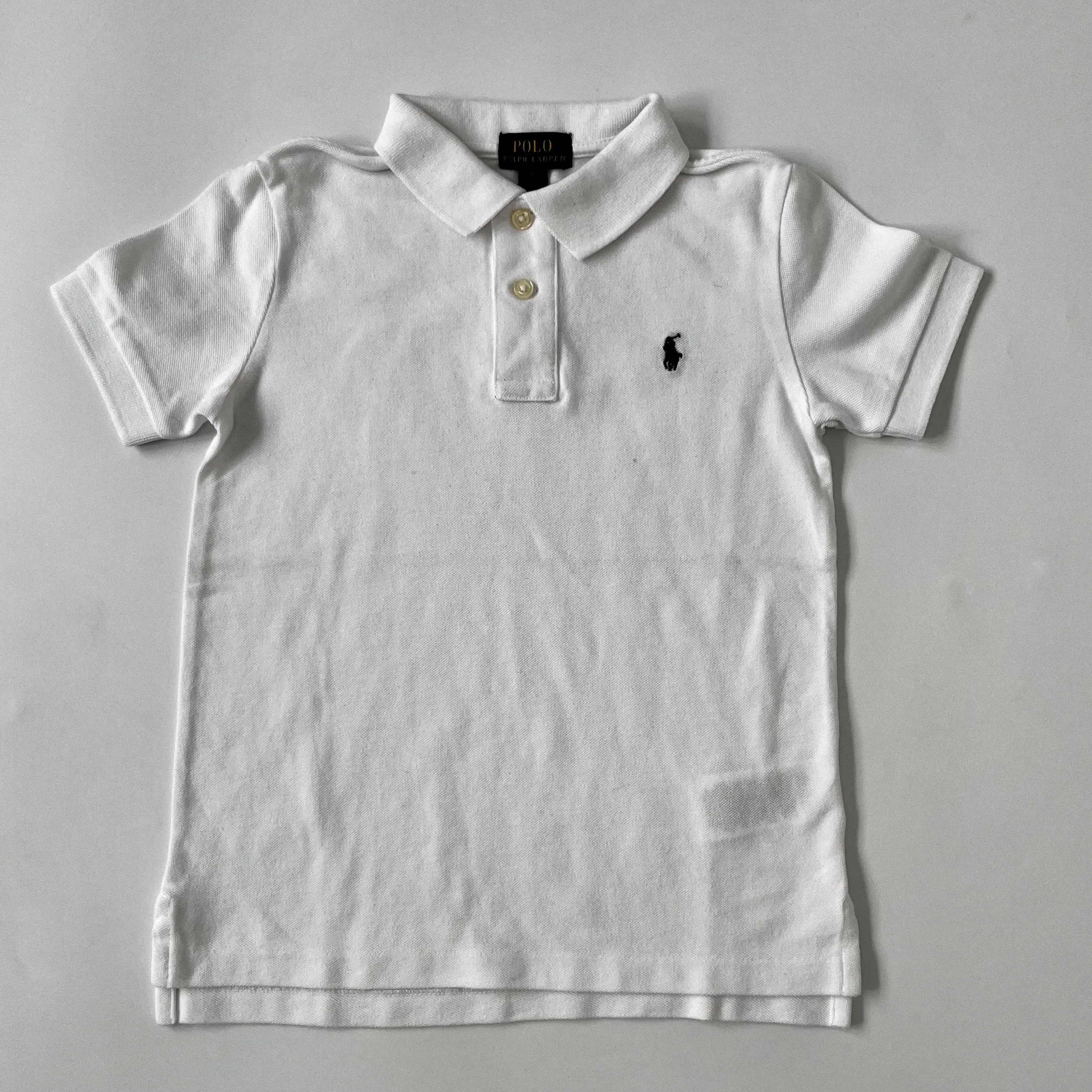 Ralph Lauren White Short Sleeve Polo Shirt: 5 Years