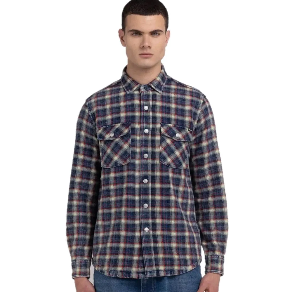 Replay Flannel Cotton Check Shirt