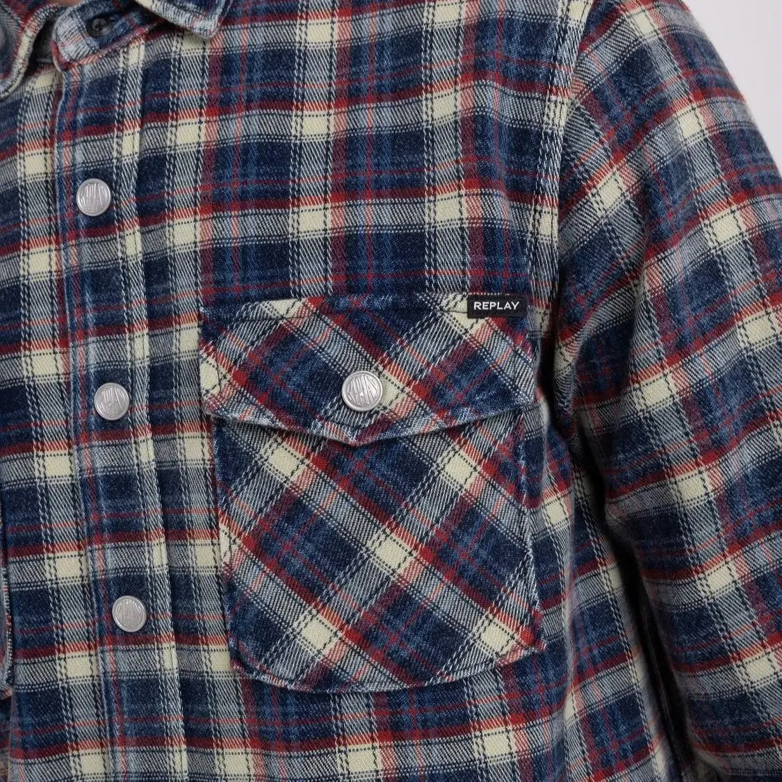 Replay Flannel Cotton Check Shirt