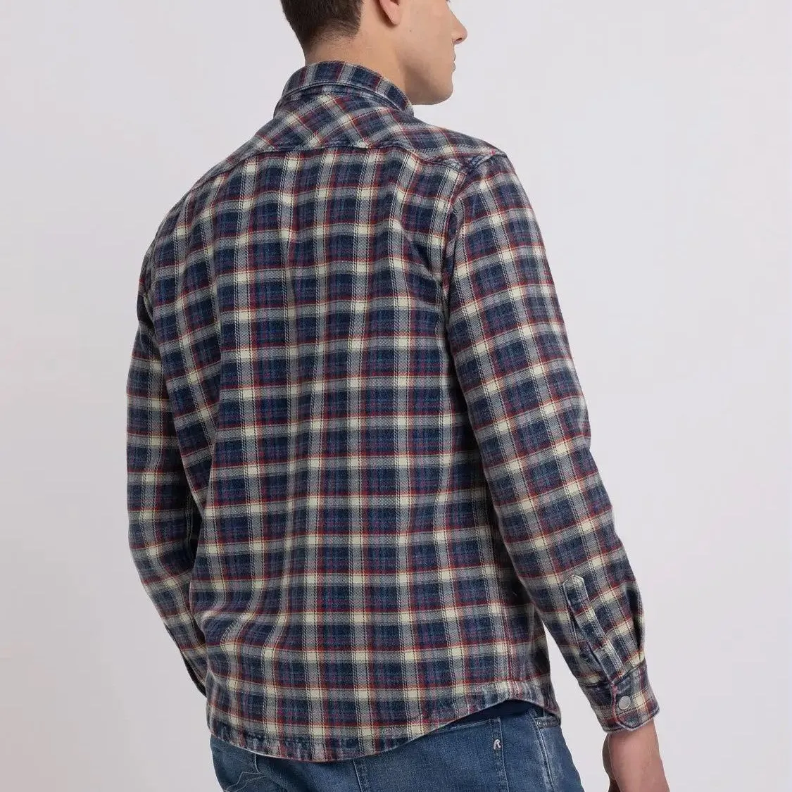 Replay Flannel Cotton Check Shirt