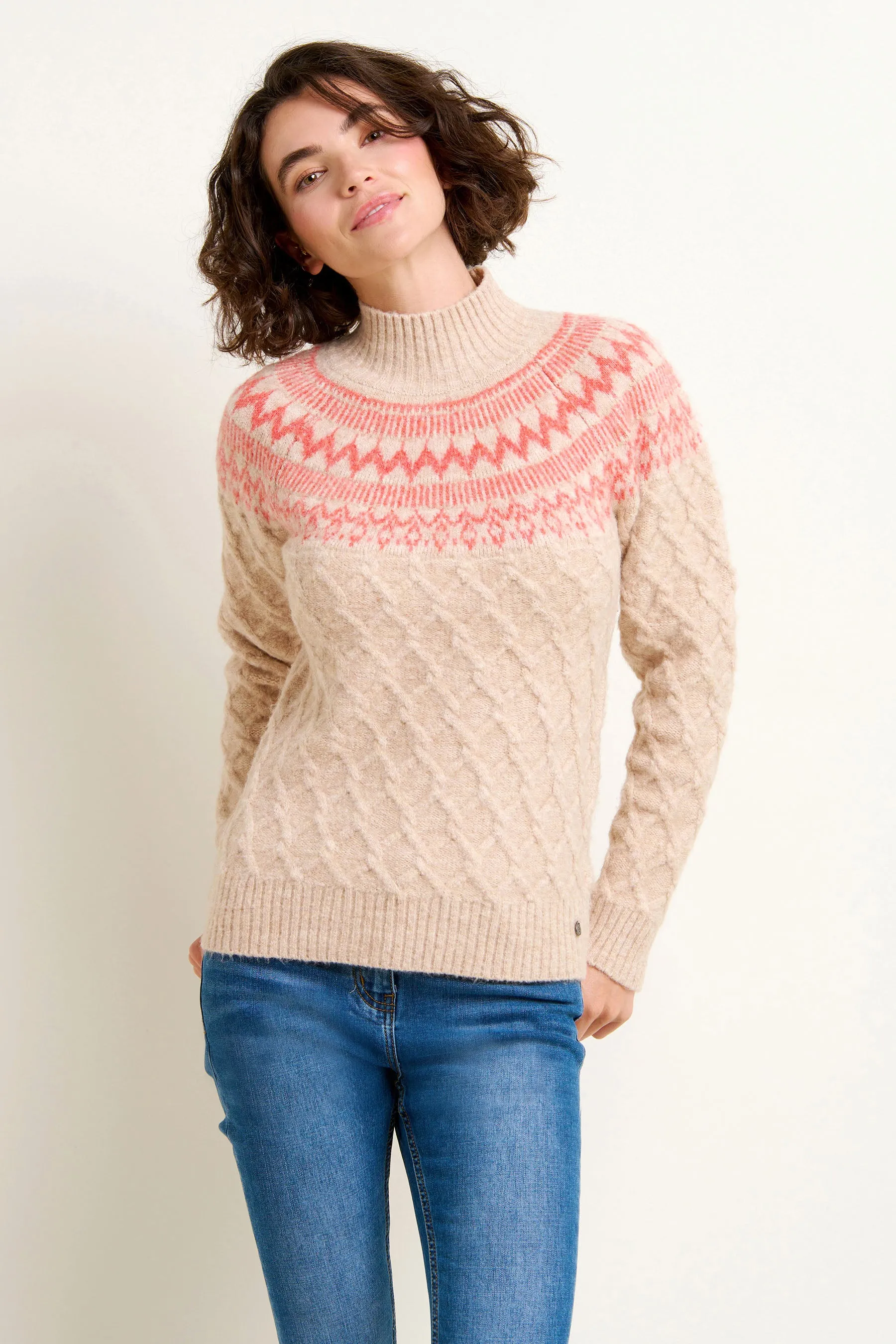 Retro Cable Mix Knitted Jumper