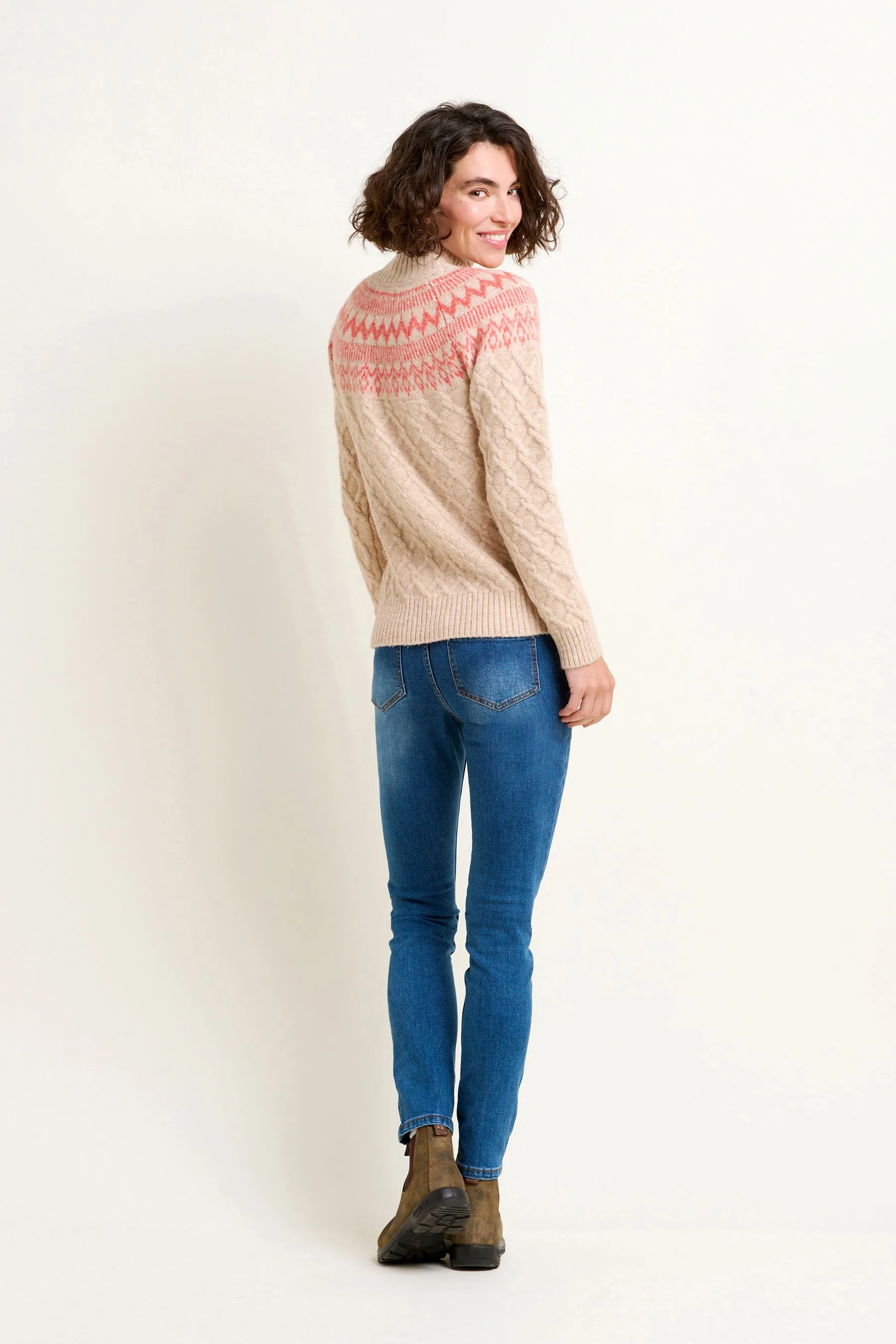 Retro Cable Mix Knitted Jumper