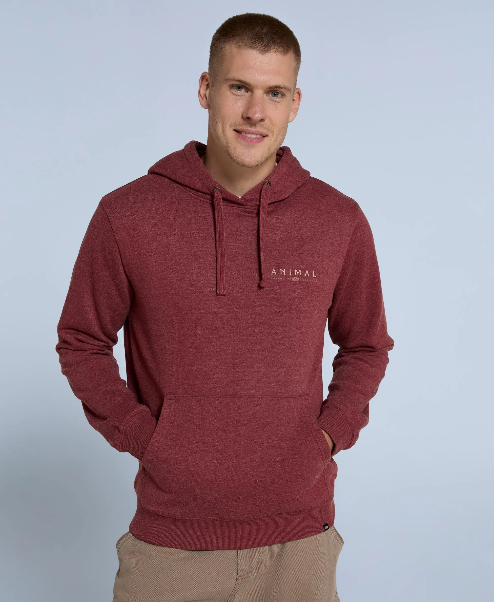 River Mens Hoodie - Burgundy