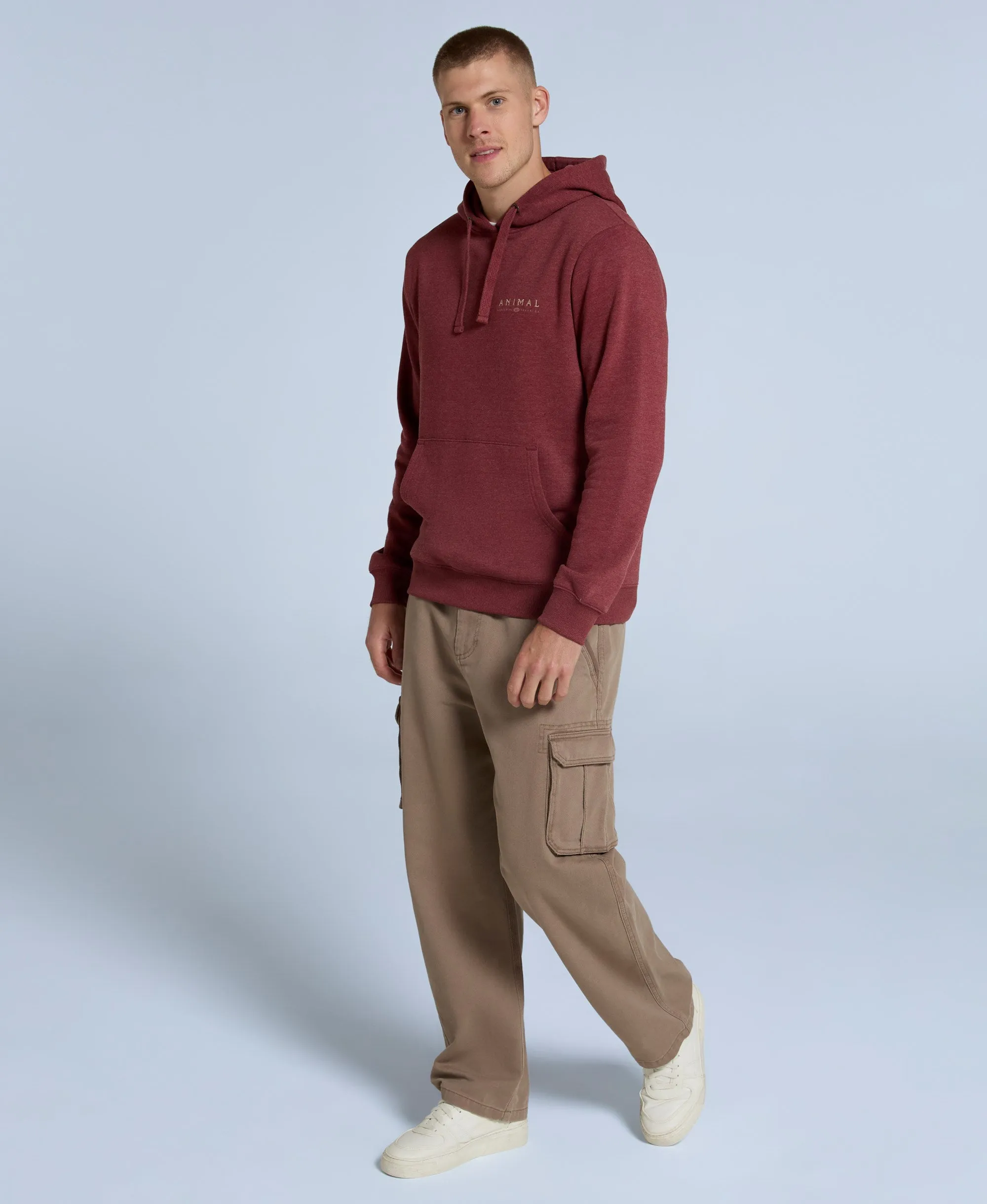 River Mens Hoodie - Burgundy