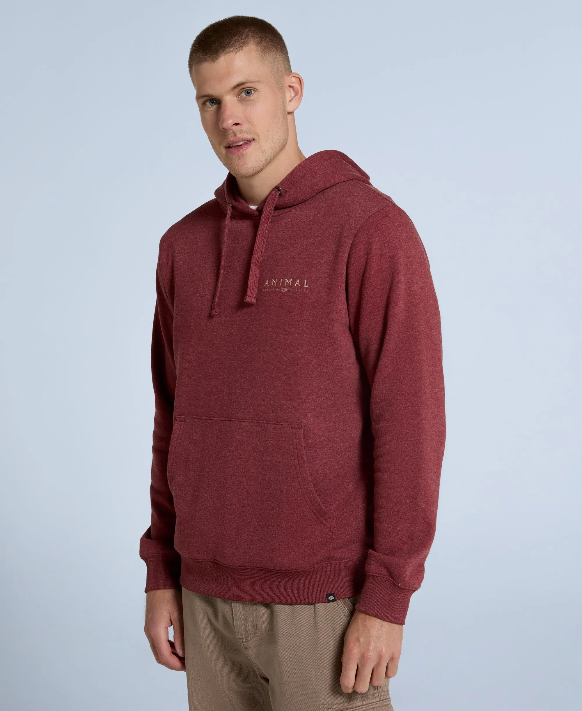 River Mens Hoodie - Burgundy