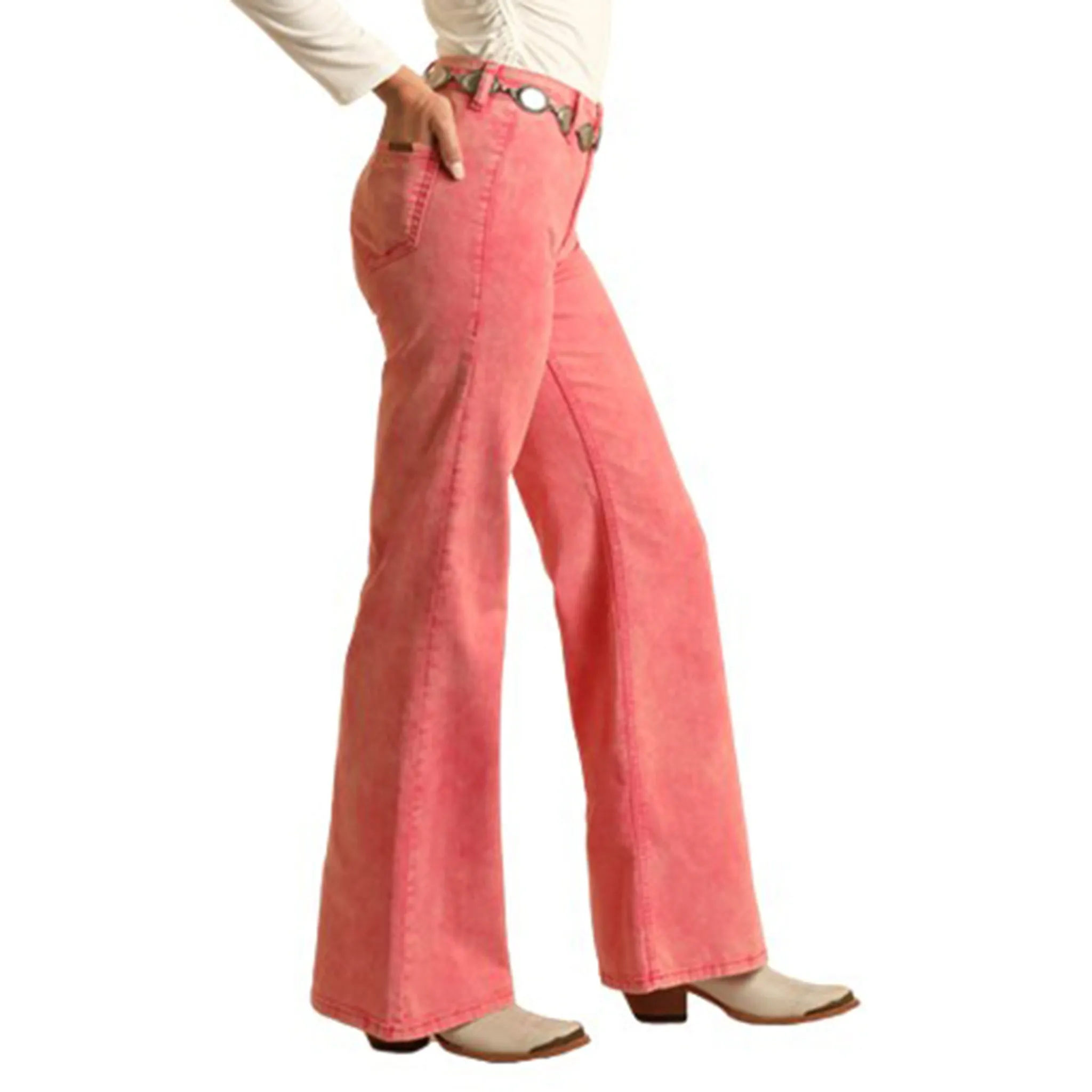 Rock & Roll Women's Pink Wide Flare