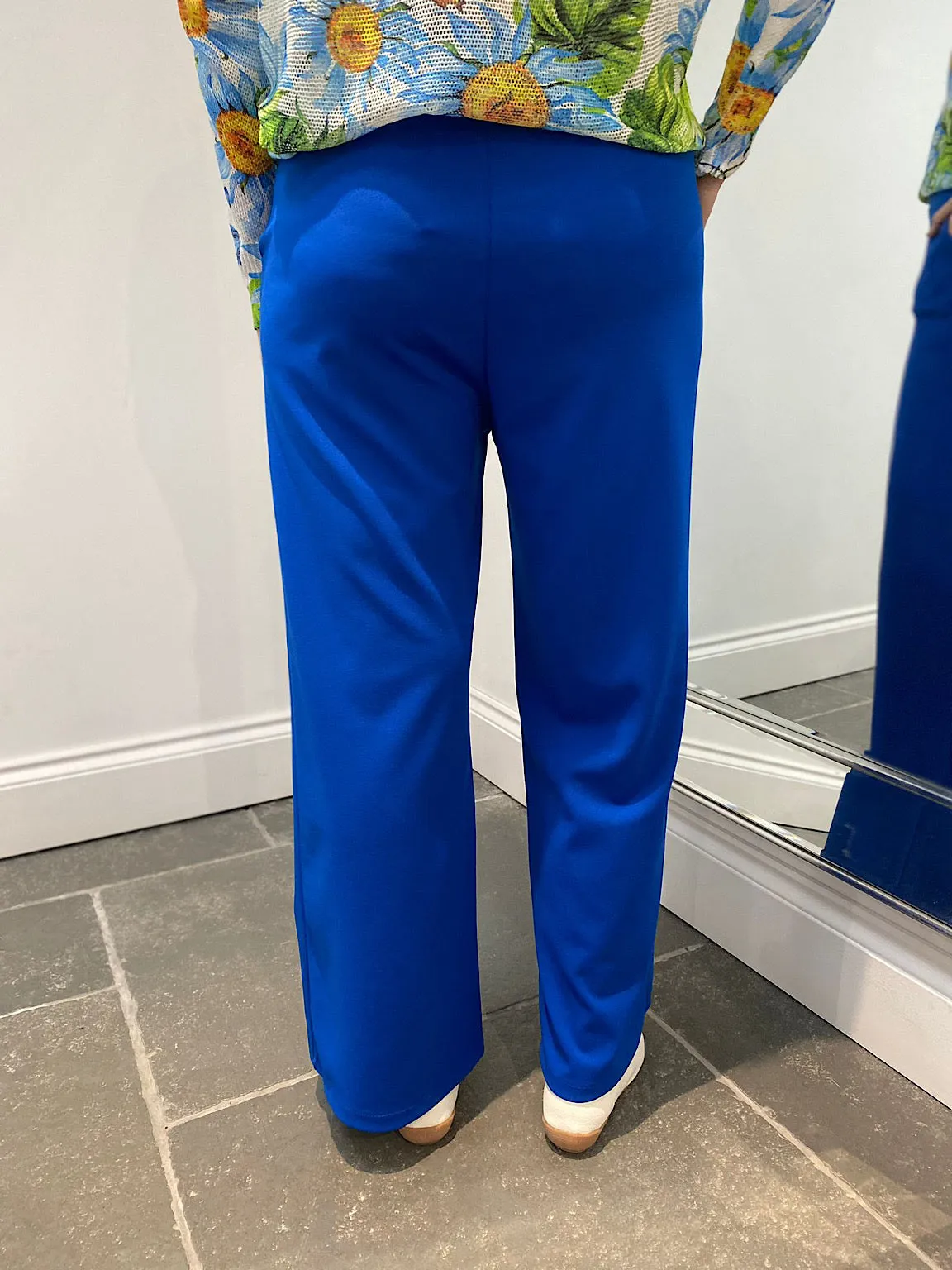 Royal Blue Wide Leg Trousers