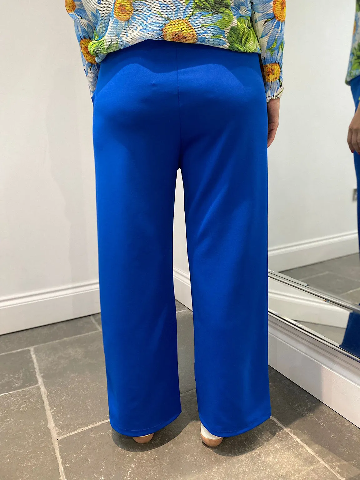 Royal Blue Wide Leg Trousers