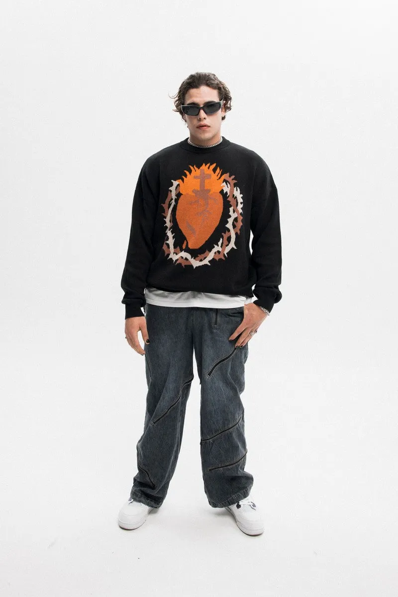 Sacred Heart Knit Sweater