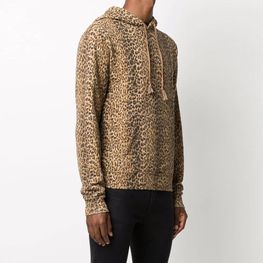 Saint Laurent  |Pullovers Leopard Patterns Long Sleeves Cotton Logo Luxury