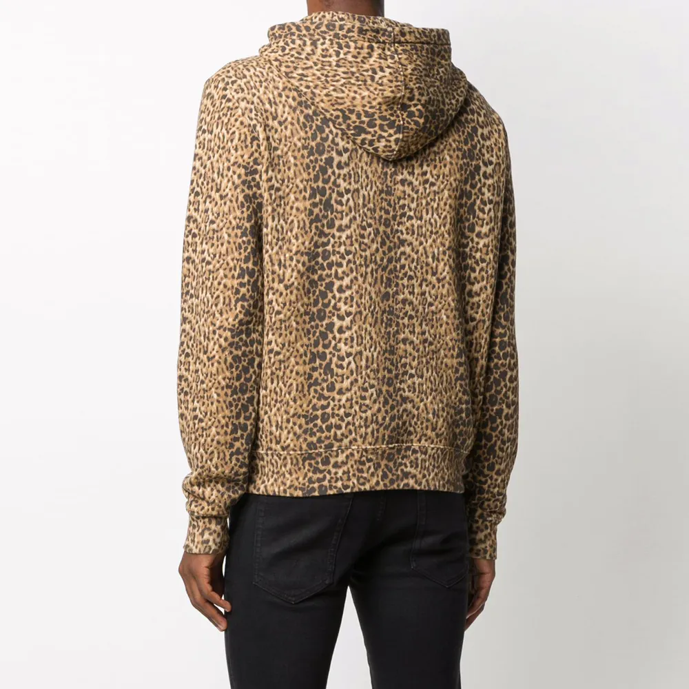 Saint Laurent  |Pullovers Leopard Patterns Long Sleeves Cotton Logo Luxury