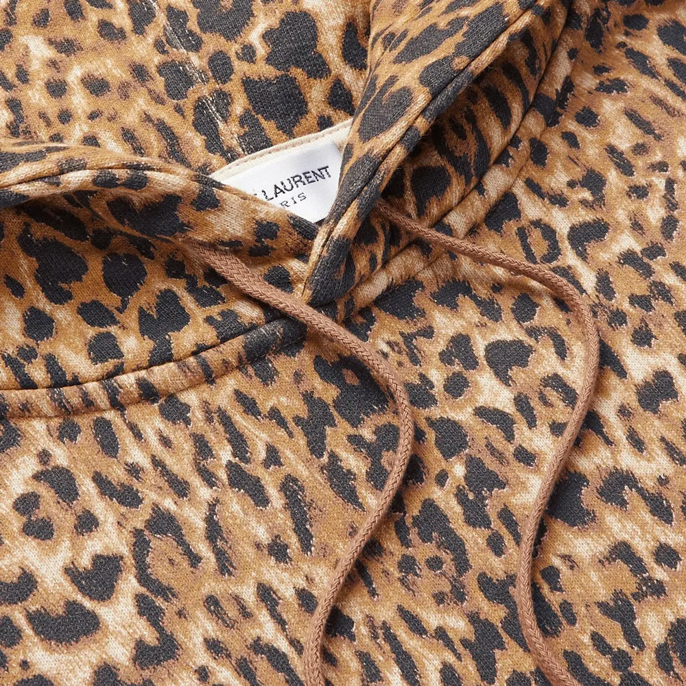 Saint Laurent  |Pullovers Leopard Patterns Long Sleeves Cotton Logo Luxury