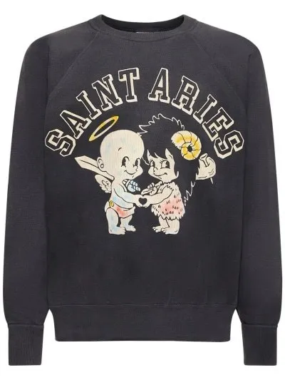 Saint Mxxxxxx  |Pullovers Unisex Street Style Long Sleeves Cotton