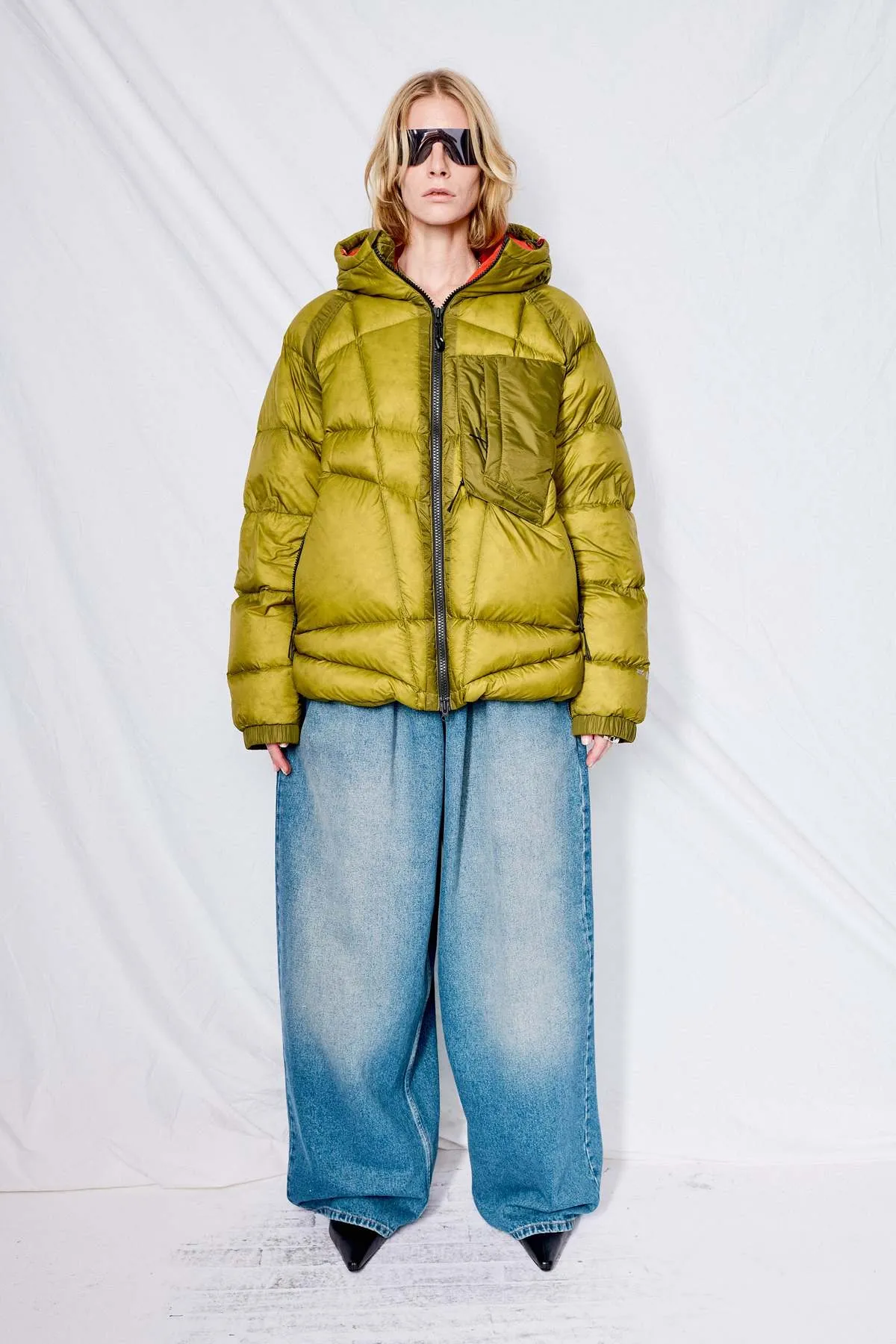 Sheer Down Jacket - Avocado Meteor