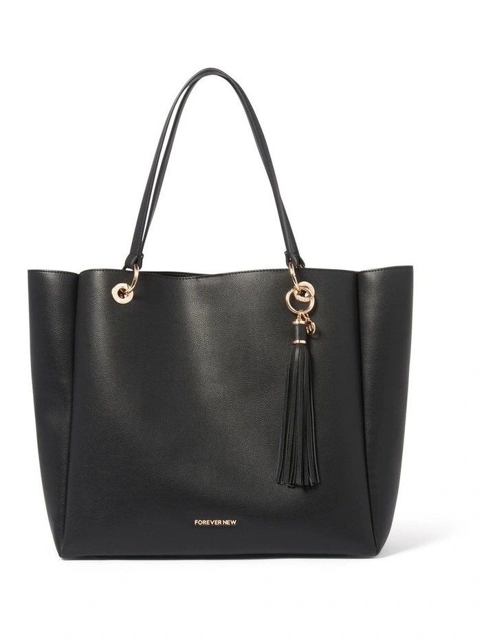 Signature Evie Eyelet Tote Bag in Black