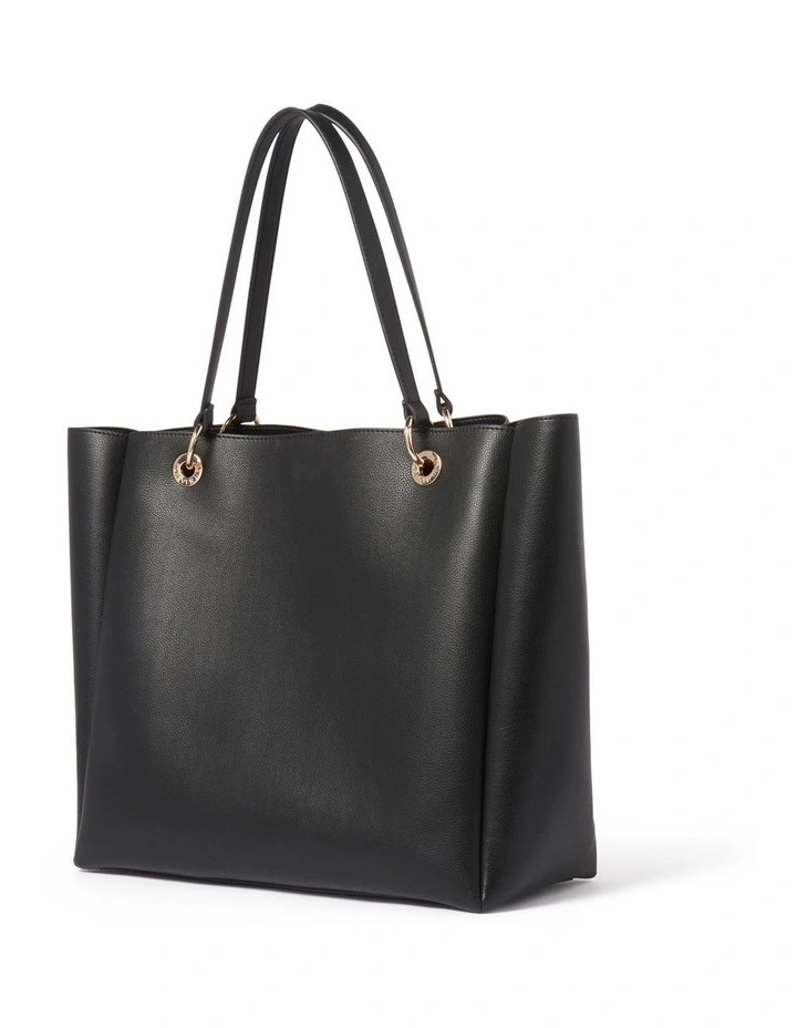 Signature Evie Eyelet Tote Bag in Black