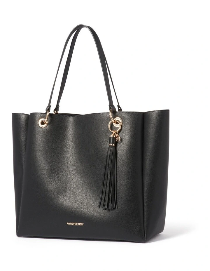 Signature Evie Eyelet Tote Bag in Black