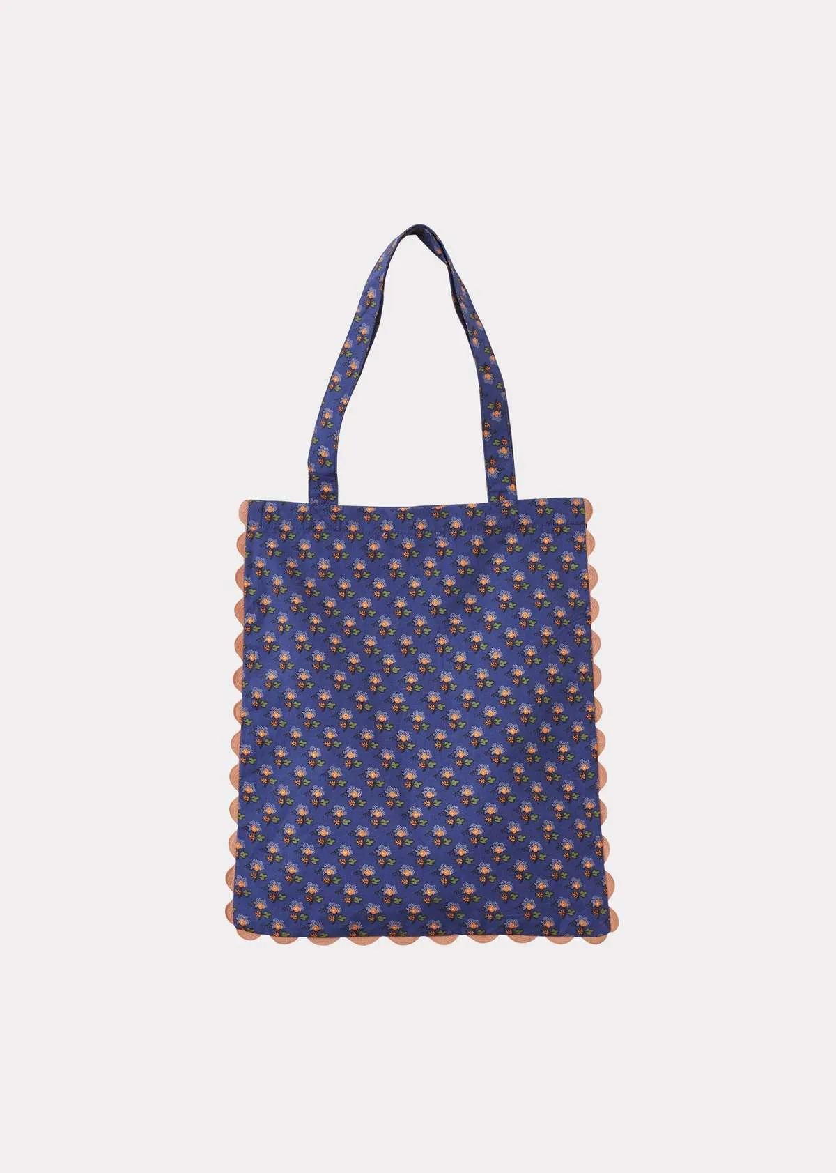 Small Tote Bag - Navy Posy Print