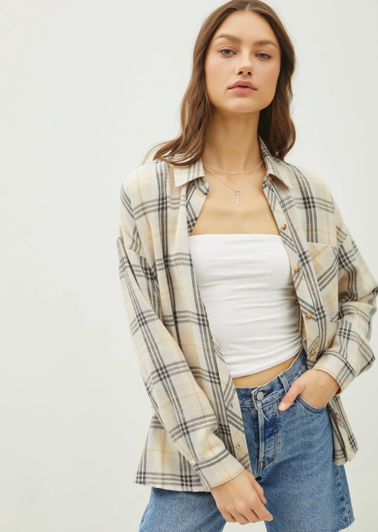 Soft Gray & Taupe Flannel