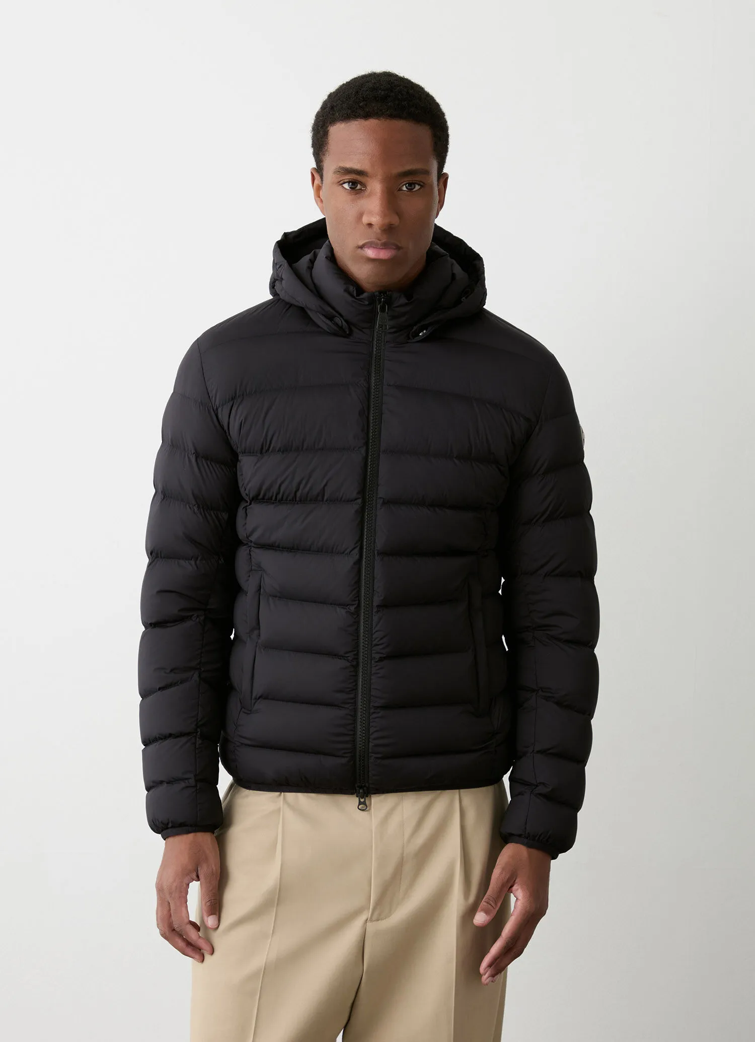 Super-matte stretch down jacket-